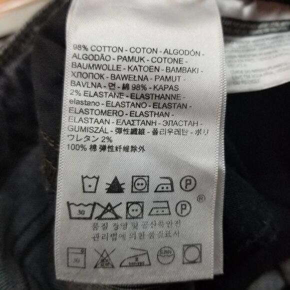 Levi's 711 Skinny Bandit Black Distressed Jeans - Picture 9 of 11